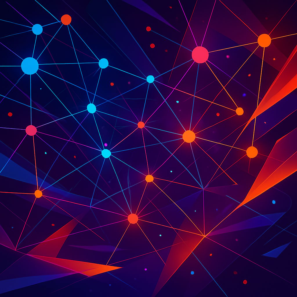 Glowing network nodes representing connected AI systems